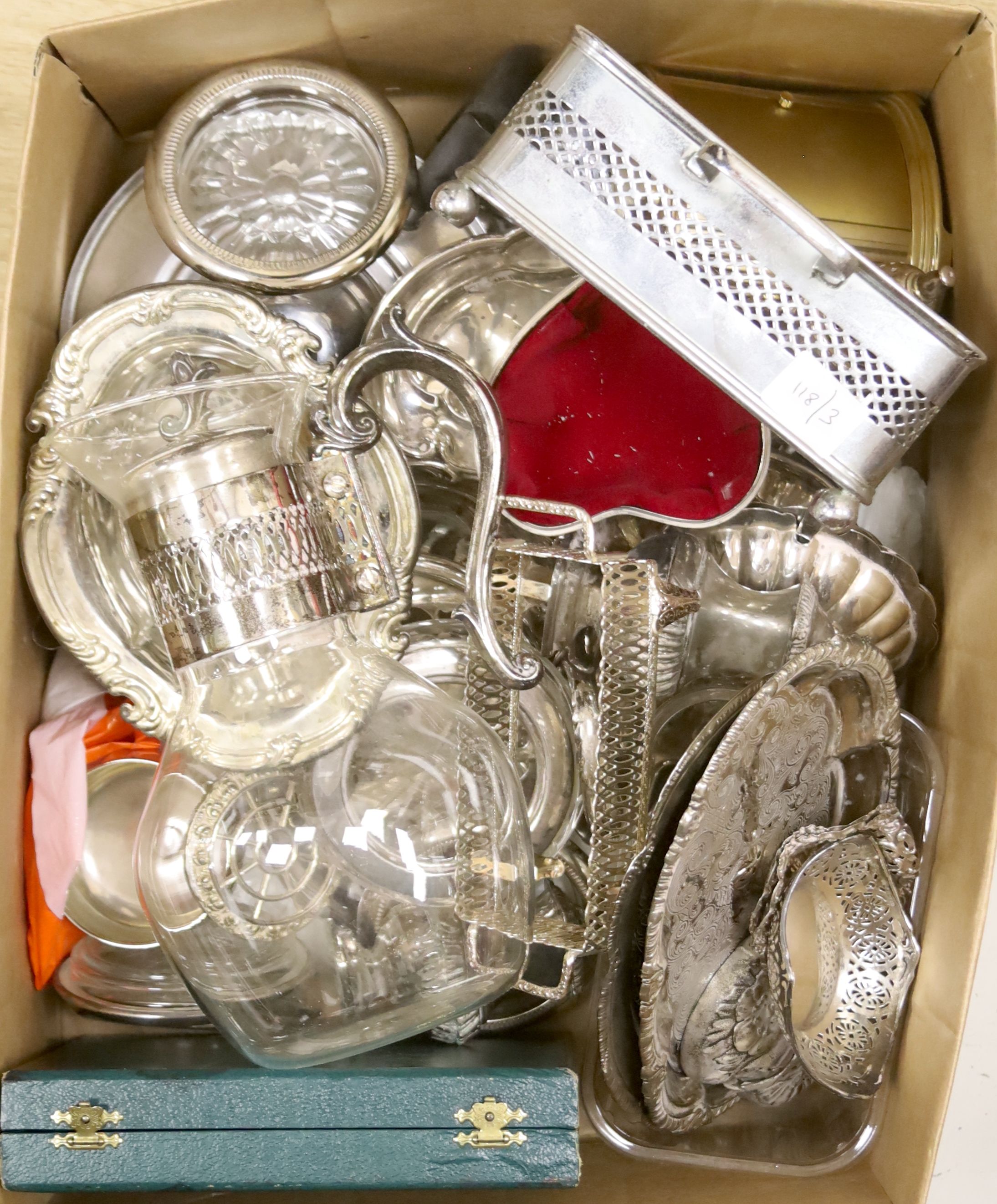 A quantity of silver plated wares